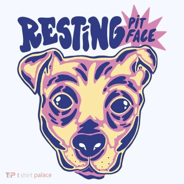 Resting Pit Face Funny Pit Bull Dog Women's T-Shirt