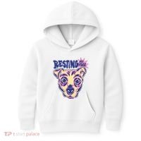 Resting Pit Face Funny Pit Bull Dog Kids Hoodie thumb 0