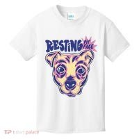 Resting Pit Face Funny Pit Bull Dog Kids T-Shirt thumb 0