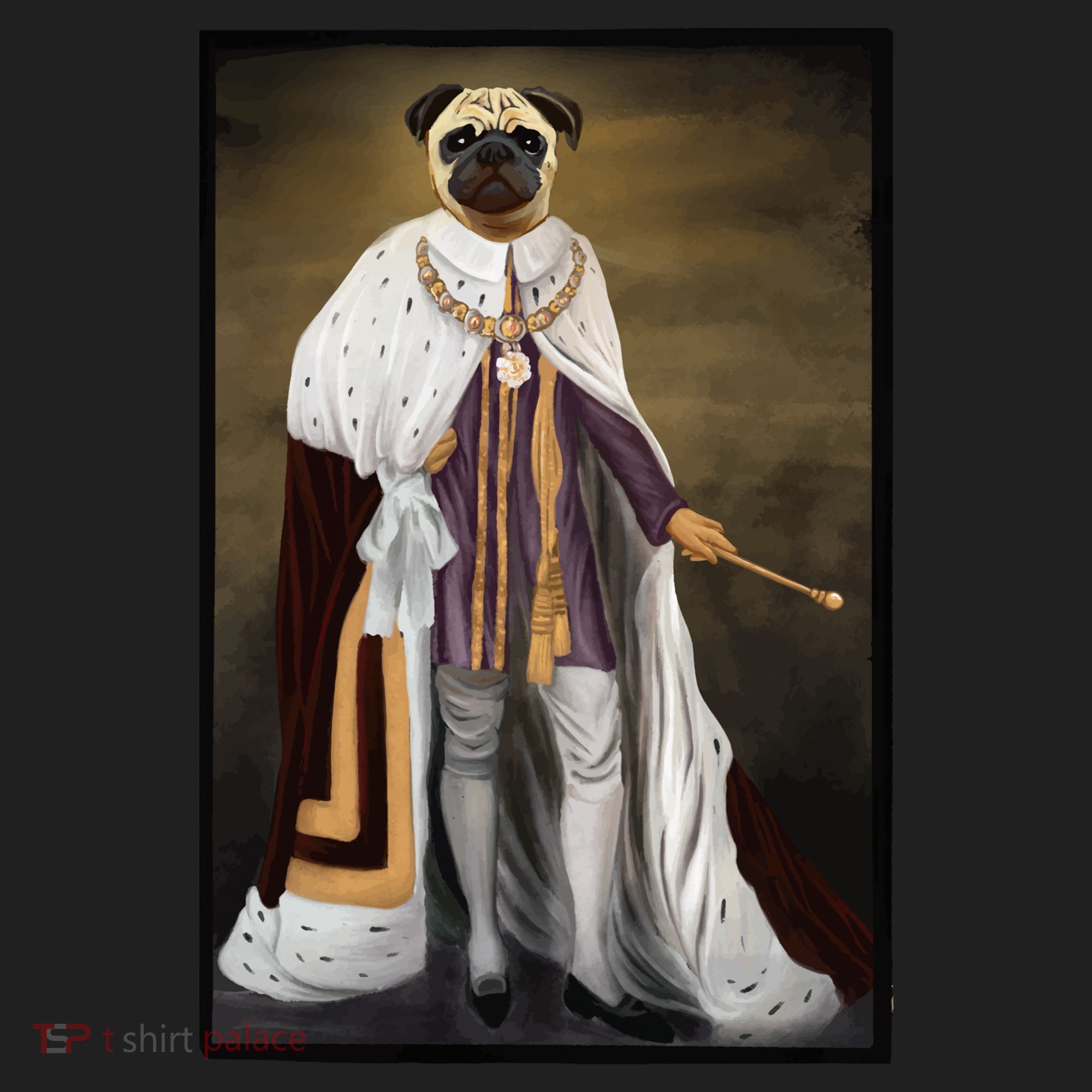 Royalty Pug Funny Women's Sweatshirt