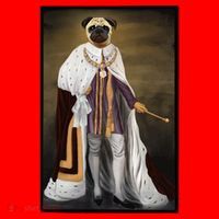 Royalty Pug Funny Santa Hat thumb 1
