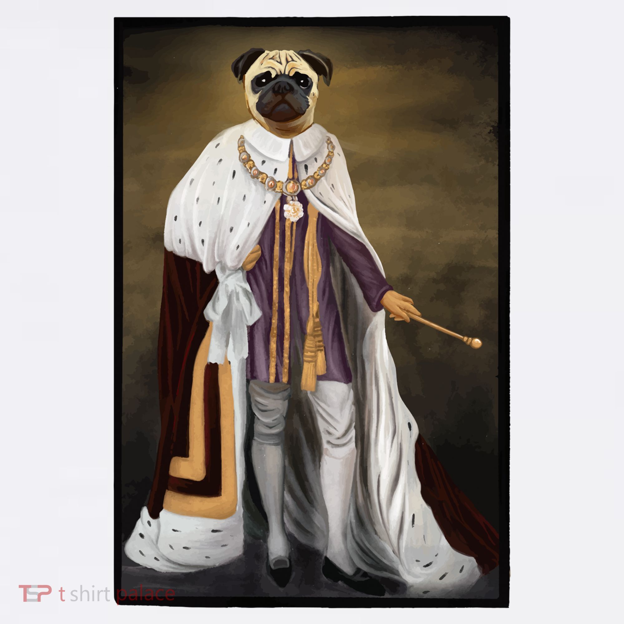 Royalty Pug Funny T-Shirt
