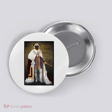 Royalty Pug Funny Button