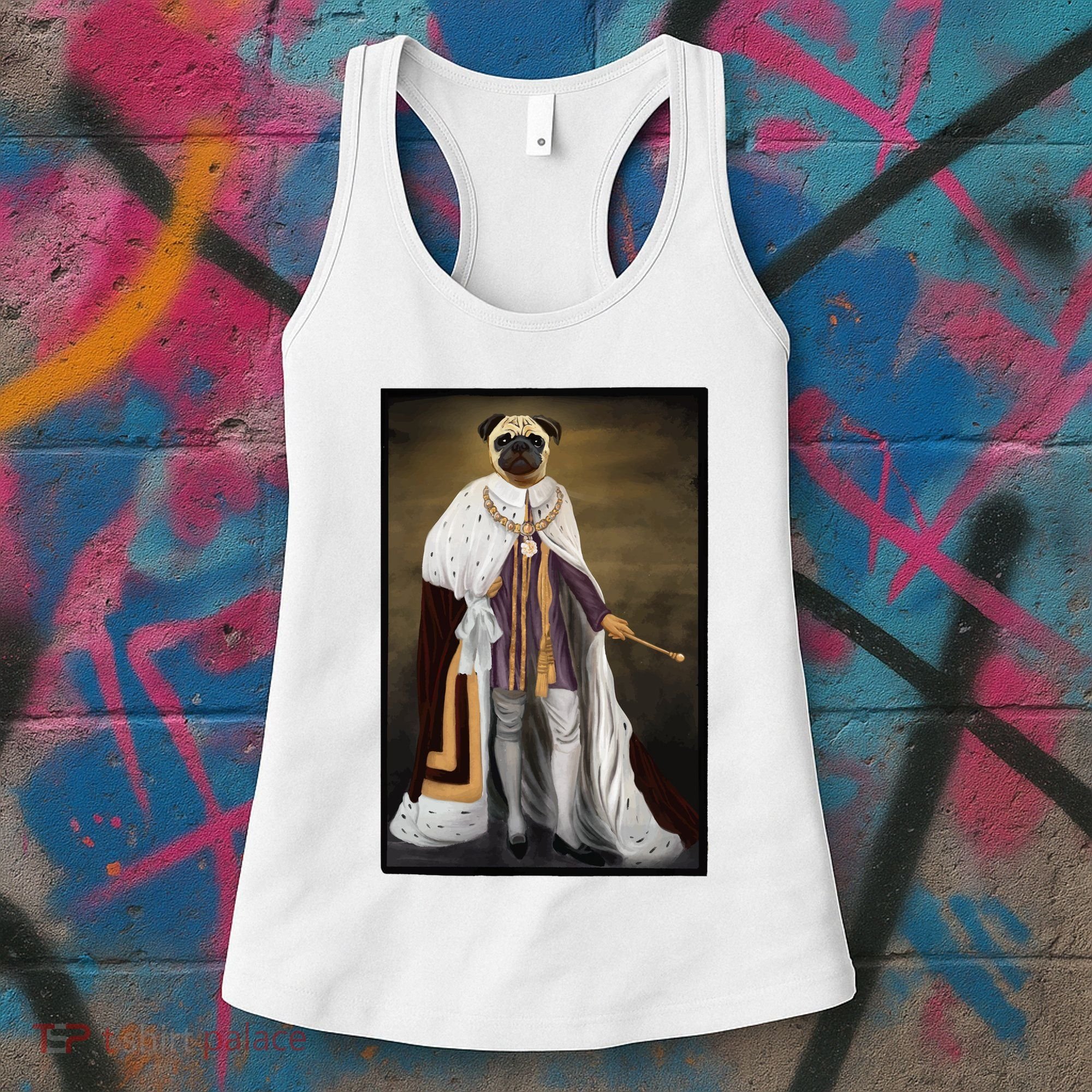 Royalty Pug Funny Women's Tank Top