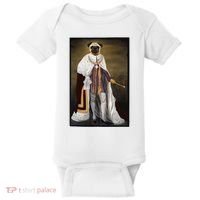 Royalty Pug Funny Baby Bodysuit thumb 0
