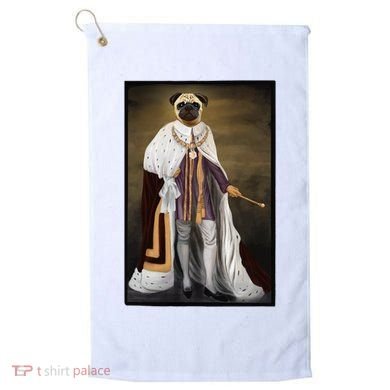 Royalty Pug Funny Golf Towel