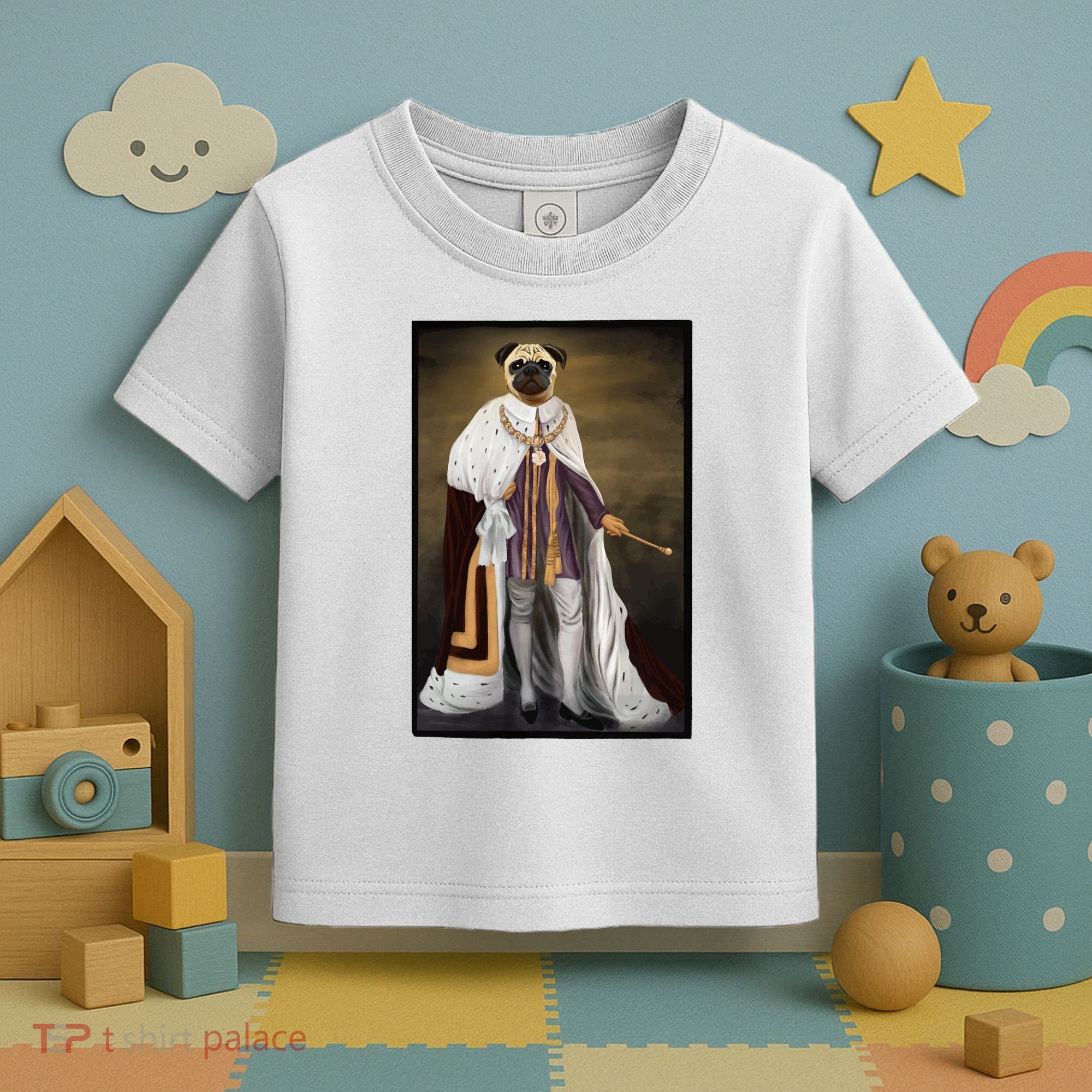 Royalty Pug Funny Toddler T-Shirt