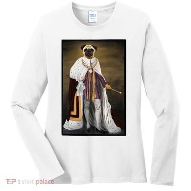 Royalty Pug Funny Women's Long Sleeve Shirt