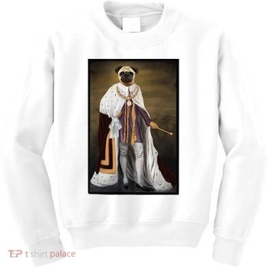 Royalty Pug Funny Kids Sweatshirt