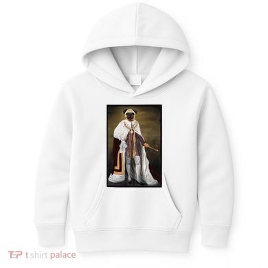 Royalty Pug Funny Kids Hoodie