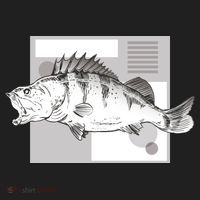 River Perch Fish Sketch Women's Sweatshirt thumb 2