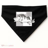 River Perch Fish Sketch USA-Made Doggie Bandana thumb 0