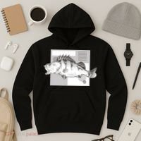 River Perch Fish Sketch Hoodie thumb 3