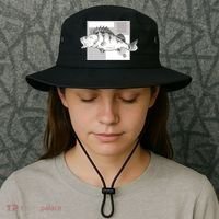River Perch Fish Sketch Bucket Hat thumb 3