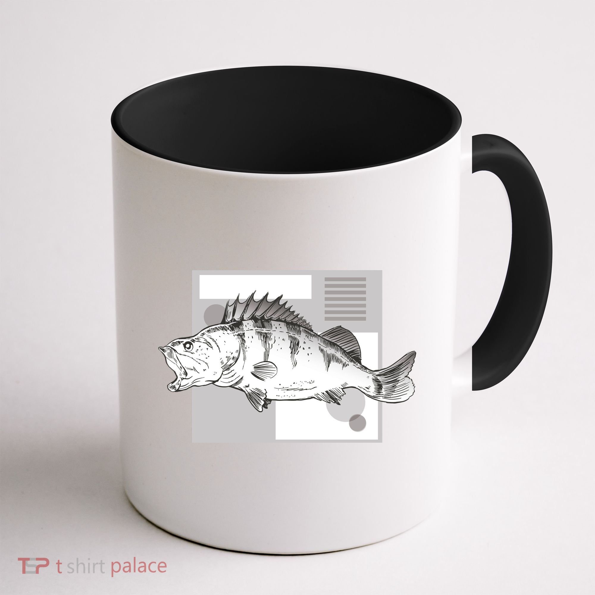 River Perch Fish Sketch Coffee Mug