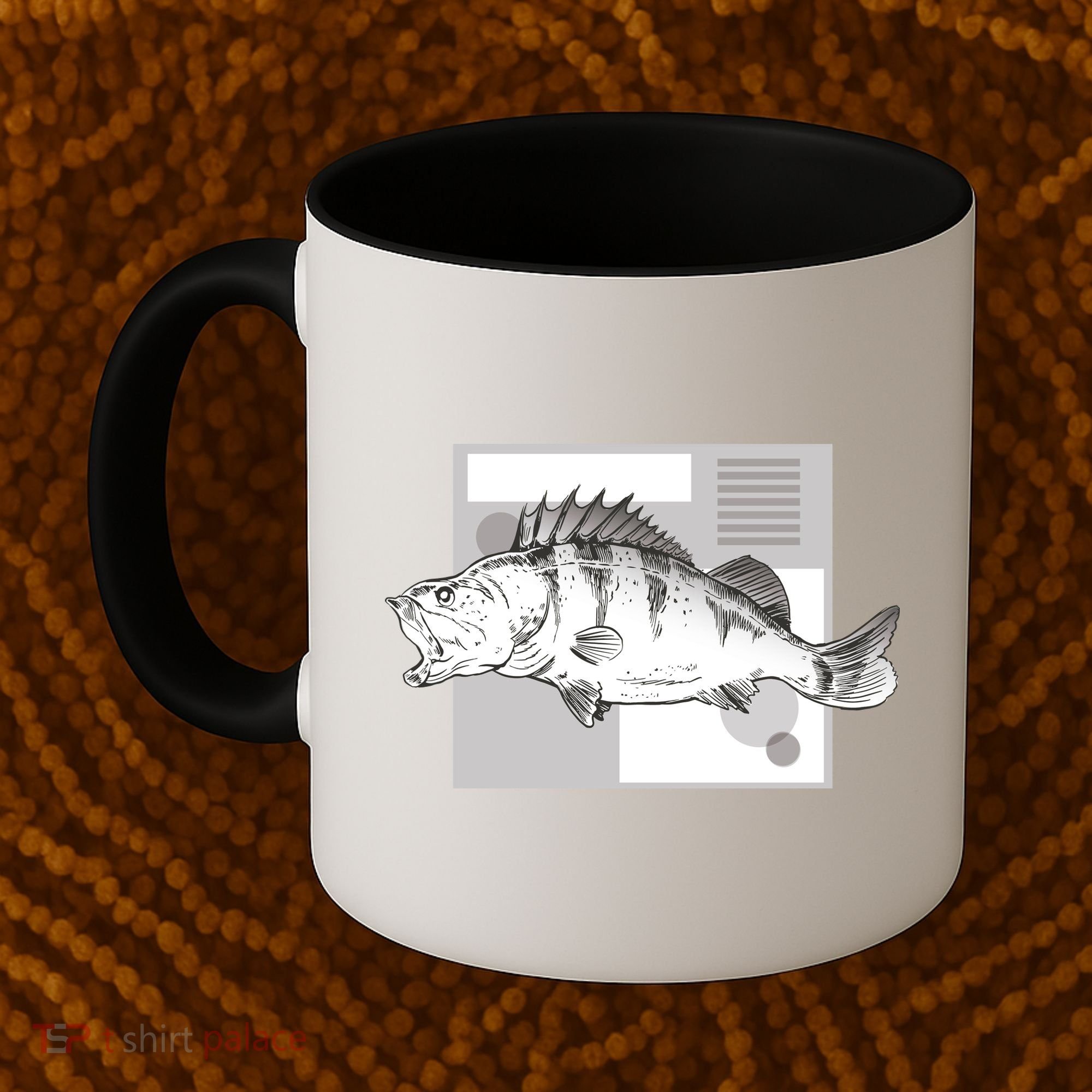River Perch Fish Sketch Coffee Mug