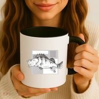 River Perch Fish Sketch Coffee Mug thumb 3