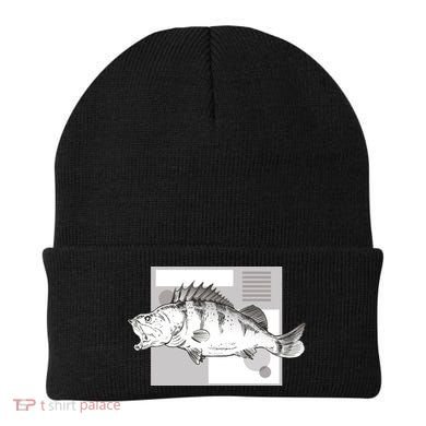 River Perch Fish Sketch Beanie