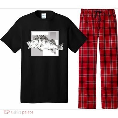 River Perch Fish Sketch Pajama Set