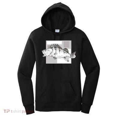 River Perch Fish Sketch Women's Hoodie