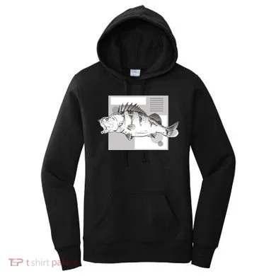 River Perch Fish Sketch Women's Hoodie