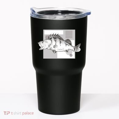 River Perch Fish Sketch Tumbler