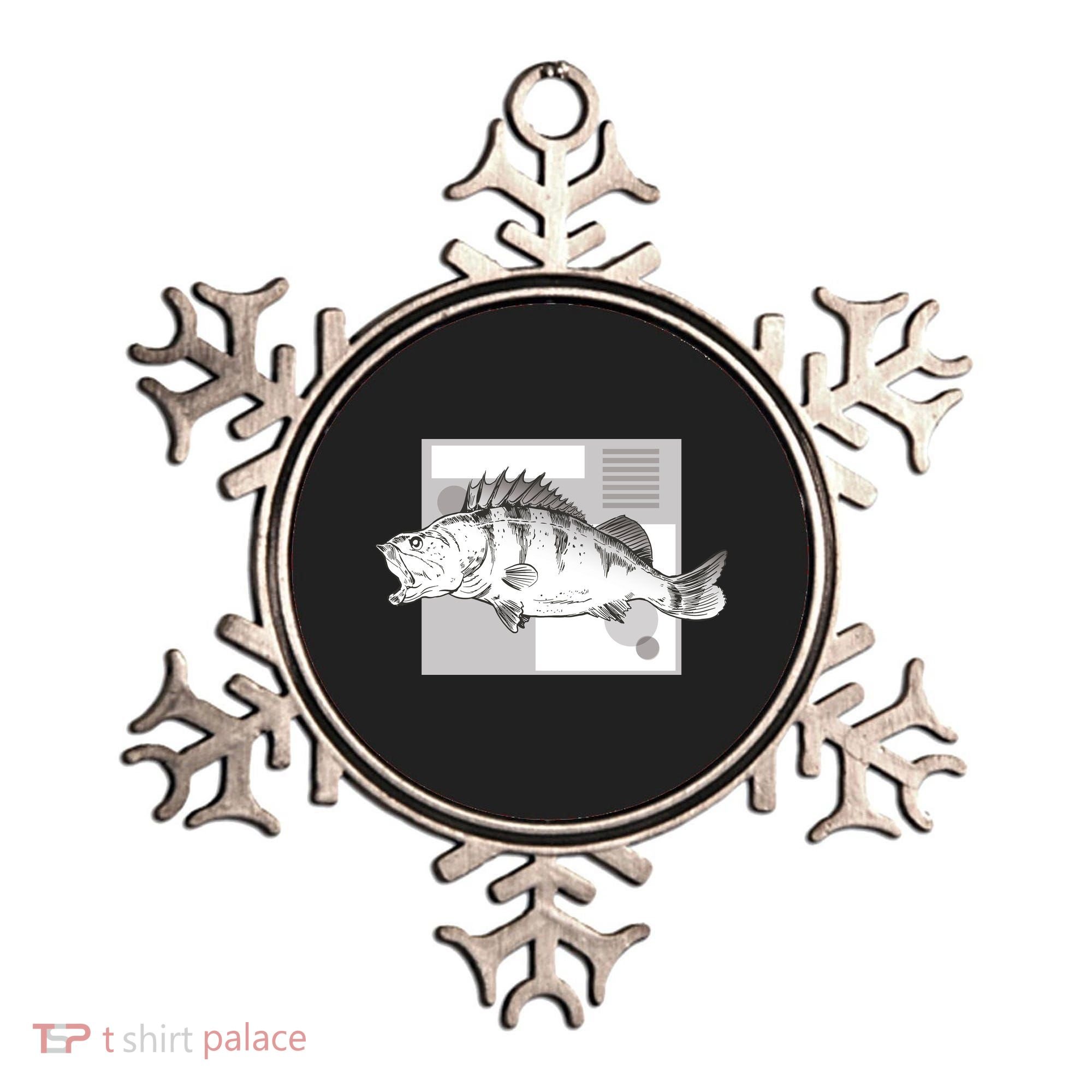 River Perch Fish Sketch Ornament