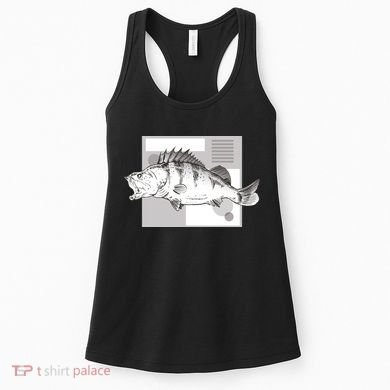 River Perch Fish Sketch Women's Tank Top