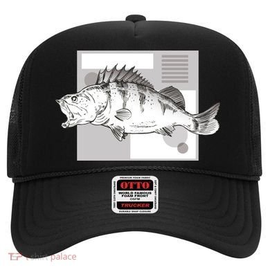 River Perch Fish Sketch Hat