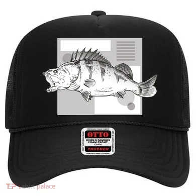 River Perch Fish Sketch Hat