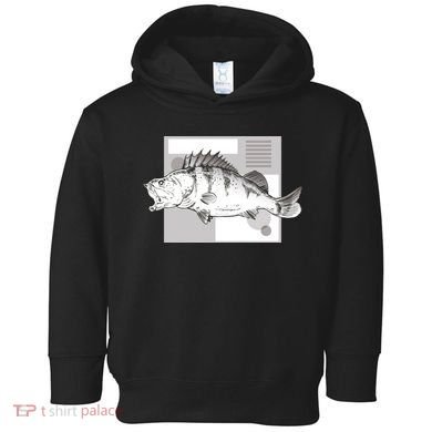 River Perch Fish Sketch Toddler Hoodie