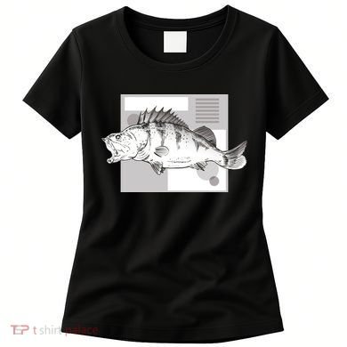 River Perch Fish Sketch Women's T-Shirt