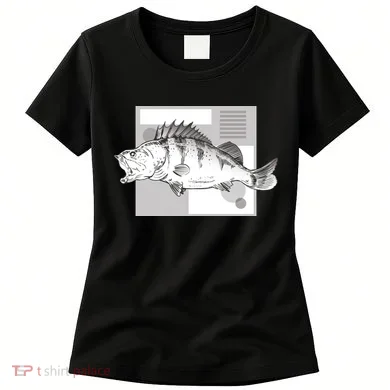 River Perch Fish Sketch Women's T-Shirt