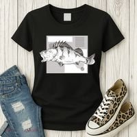 River Perch Fish Sketch Women's T-Shirt thumb 3