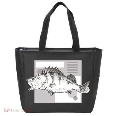River Perch Fish Sketch Tote Bag