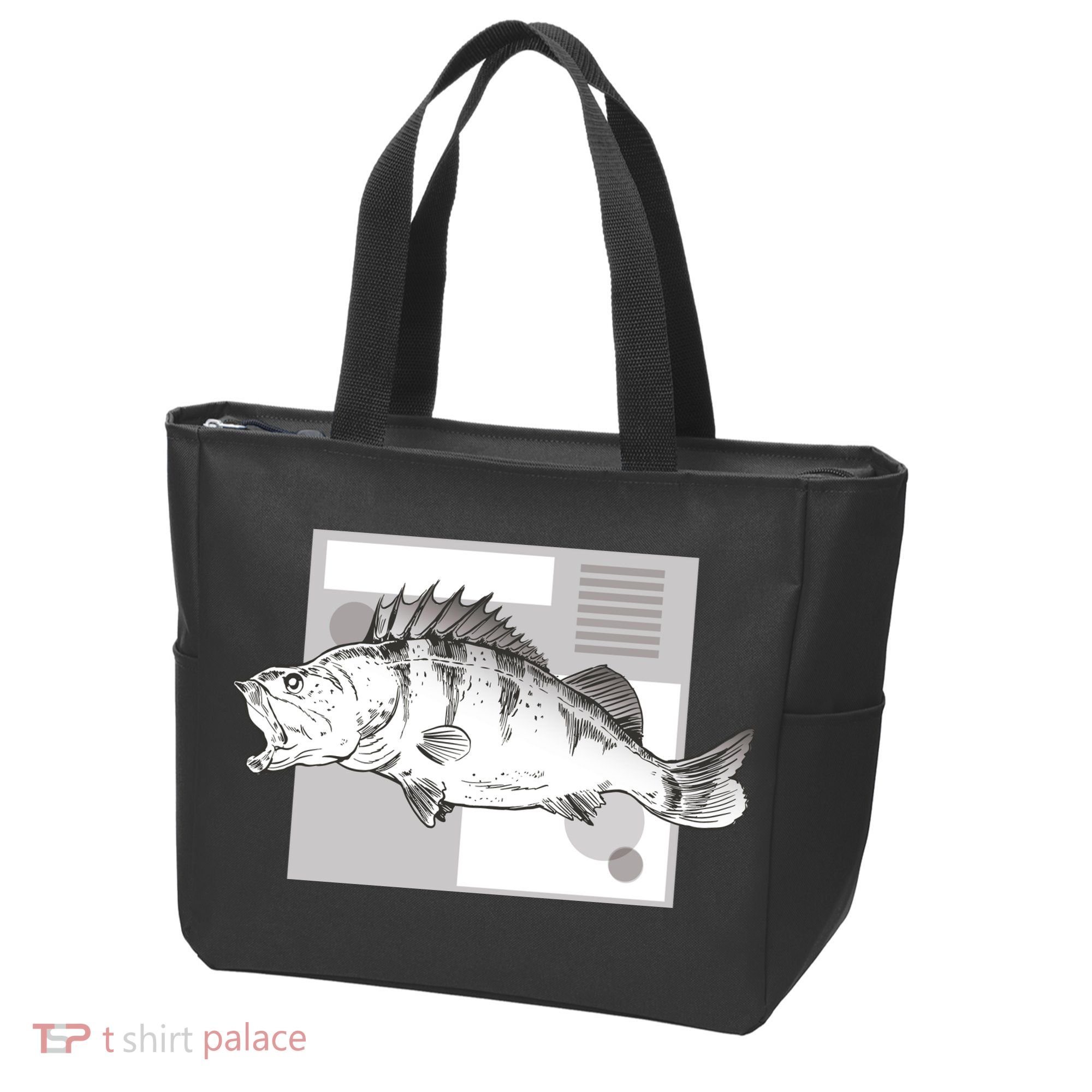 River Perch Fish Sketch Tote Bag
