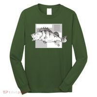 River Perch Fish Sketch Long Sleeve Shirt thumb 0