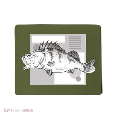 River Perch Fish Sketch Mousepad
