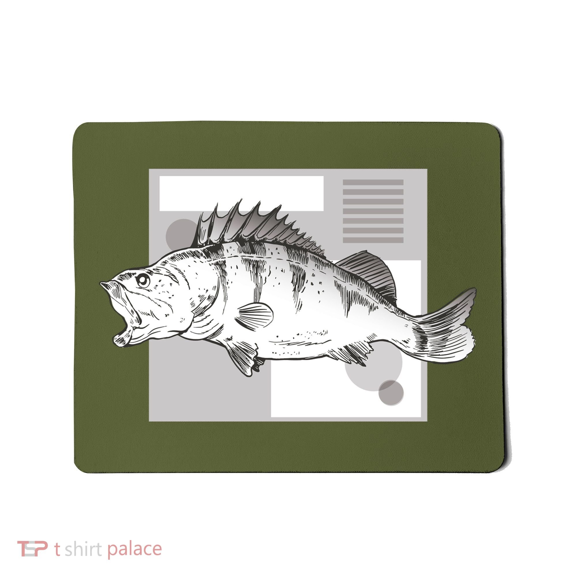 River Perch Fish Sketch Mousepad