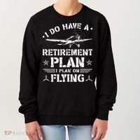 Retirement Plan Flying Airplane Women's Sweatshirt thumb 0