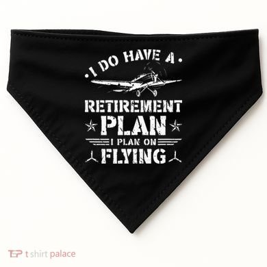 Retirement Plan Flying Airplane USA-Made Doggie Bandana