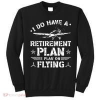 Retirement Plan Flying Airplane Sweatshirt thumb 0