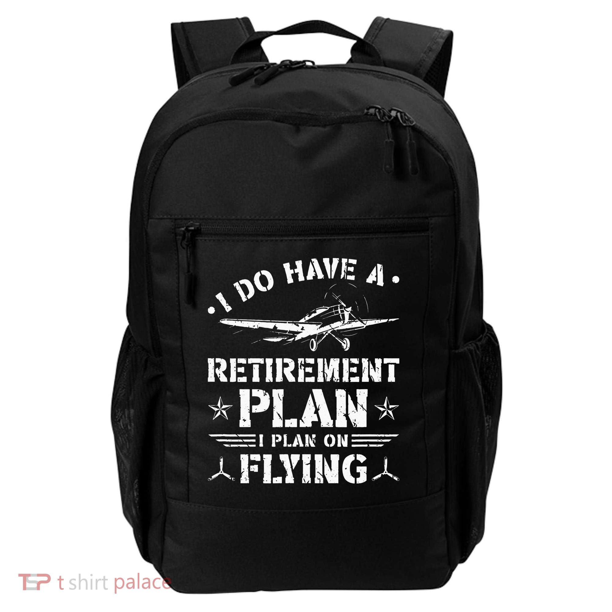 Retirement Plan Flying Airplane Backpack
