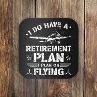 Retirement Plan Flying Airplane Coaster thumb 0