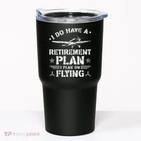 Retirement Plan Flying Airplane Tumbler thumb 0