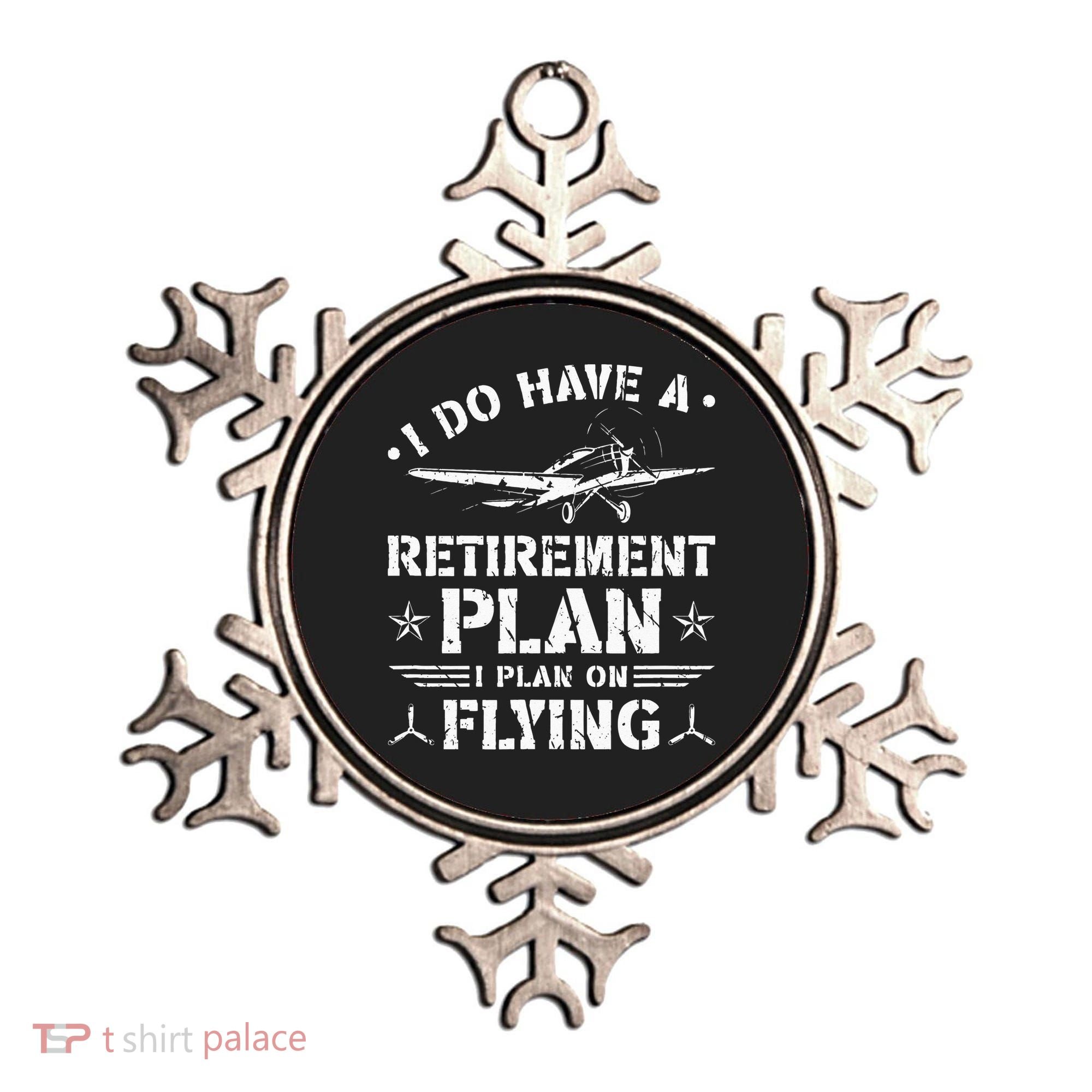 Retirement Plan Flying Airplane Ornament