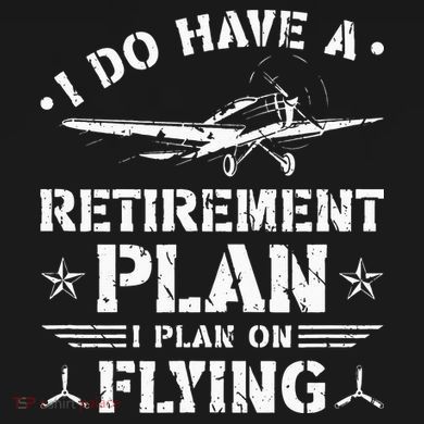 Retirement Plan Flying Airplane Tie-Dye T-Shirt