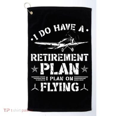 Retirement Plan Flying Airplane Golf Towel