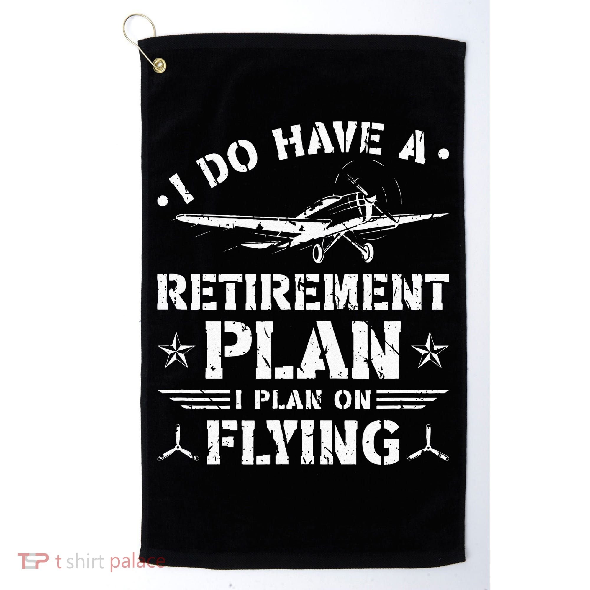 Retirement Plan Flying Airplane Golf Towel