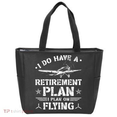 Retirement Plan Flying Airplane Tote Bag